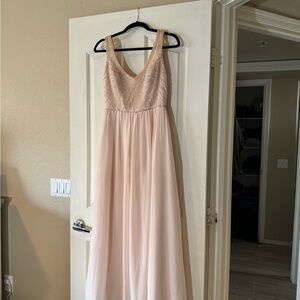 David's Bridal Blush Maxi Dress